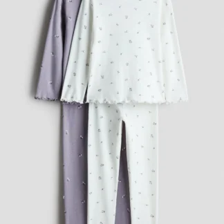 H&M パターンコットンパジャマ 2組セット