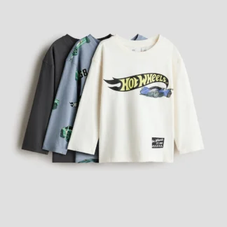 H&M プリント長袖Tシャツ 3枚セット