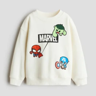 H&M プリント裏起毛スウェットシャツ