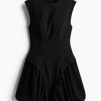 H&M バブルヘムストレッチワンピース