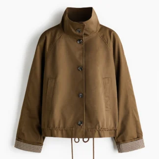H&M ファネルカラー ツイルジャケット