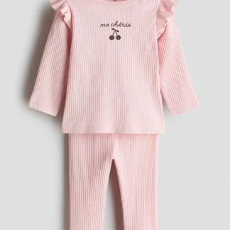 H&M コットンリブ2アイテムセット
