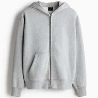 H&M リラックスフィット フルジップスウェットパーカ
