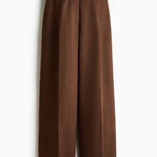 H&M ベルテッドワイドパンツ
