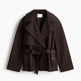 H&M ベルテッドショートトレンチコート