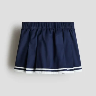 H&M コットンツイルプリーツスカート
