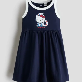 H&M プリントコットンワンピース