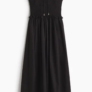 H&M ベアトップ シャーリングトップワンピース