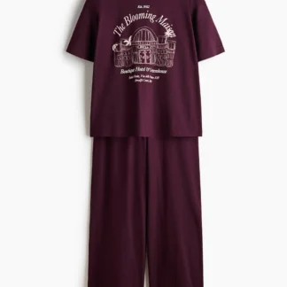 H&M プリントコットンパジャマ