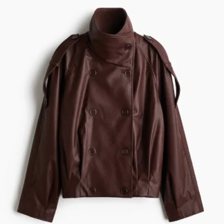 H&M ダブルブレスト ファネルカラージャケット