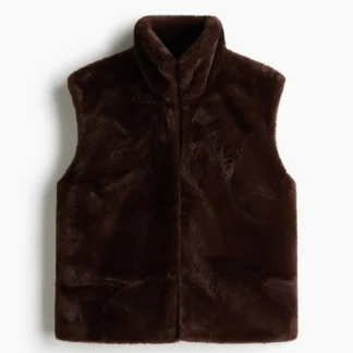 H&M ファネルカラー フラッフィベスト