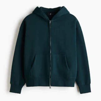 H&M オーバーサイズフィット プリントフルジップスウェットパーカ
