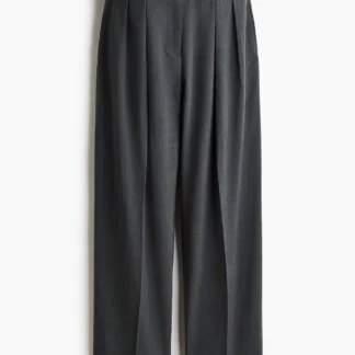H&M ベルテッドテーラードパンツ