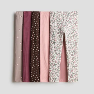 H&M コットンレギンス 5本セット