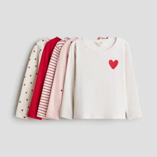 H&M 長袖コットンTシャツ 5枚セット