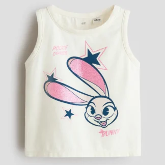H&M プリントデザイン コットンタンクトップ
