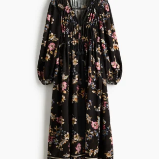 H&M タイディテールプリントワンピース