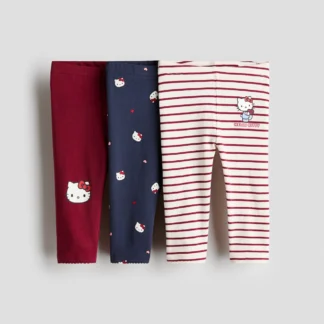 H&M プリントレギンス 3本セット