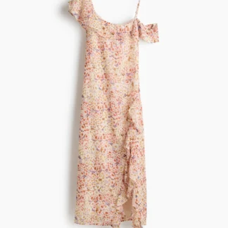 H&M アシンメトリーベアショルダーワンピース
