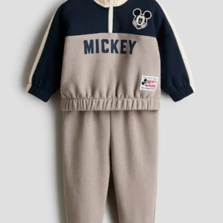 H&M デザインフリーススウェット2アイテムセット