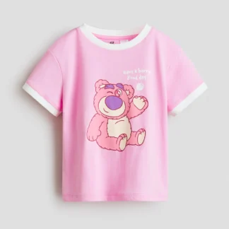 H&M プリントデザイン コットンTシャツ