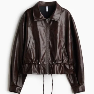 H&M スタンドカラー コーティングジャケット