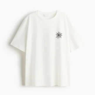 H&M オーバーサイズ プリントTシャツ