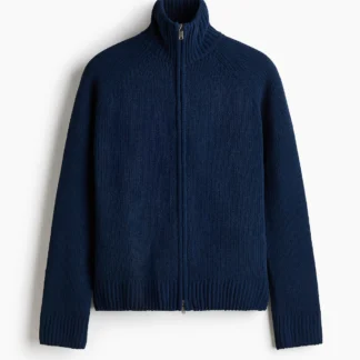 H&M リラックスフィット シェニールフルジップカーディガン