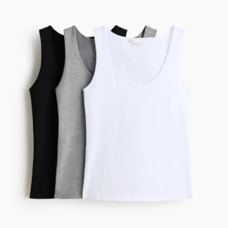 H&M コットンタンクトップ 3枚セット