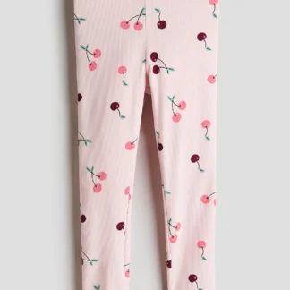 H&M コットンリブレギンス