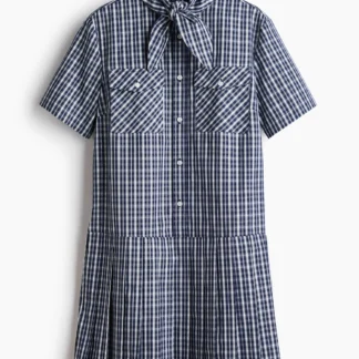 H&M スカーフカラープリーツワンピース