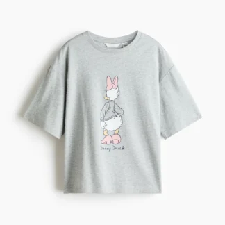 H&M プリントコットンTシャツ