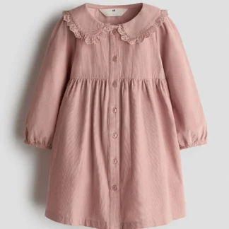 H&M ピーターパンカラー コーデュロイワンピース