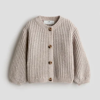 H&M シェニールニットカーディガン