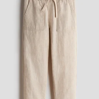 H&M リネンブレンドパンツ
