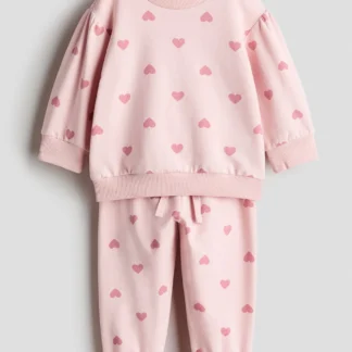 H&M プリントフリーススウェット2アイテムセット