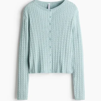 H&M ケーブルニットカーディガン