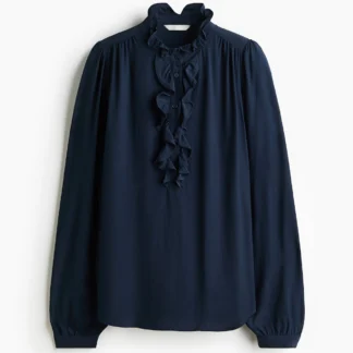 H&M ラッフルクレープブラウス