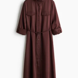 H&M ファネルカラーシャツドレス