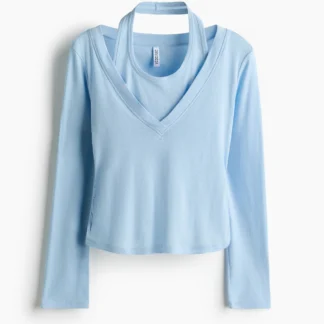 H&M レイヤード コットントップス