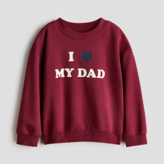H&M プリントデザイン裏起毛スウェットシャツ