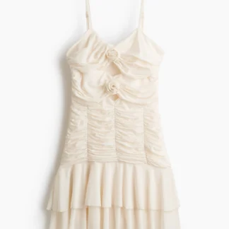 H&M ルーシュメッシュキャミワンピース