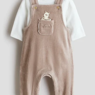 H&M サロペット&ボディスーツ 2アイテムセット