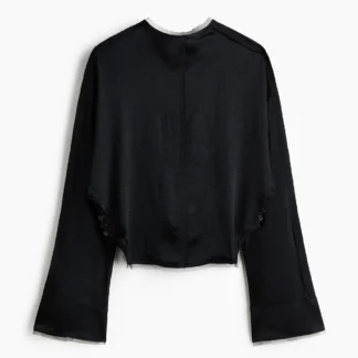 H&M カットオフアセテートトップス