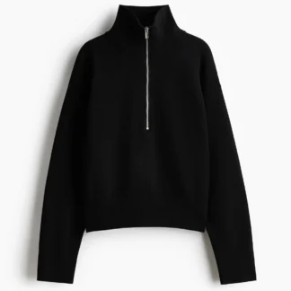 H&M ハーフジップ ファインニットセーター