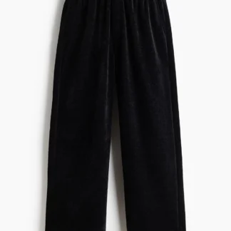 H&M リラックスフィット ベロアパンツ