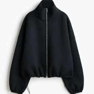 H&M ドローストリングディテール スキューバジャケット