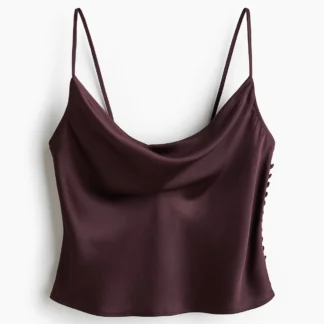 H&M カウルネックキャミトップス