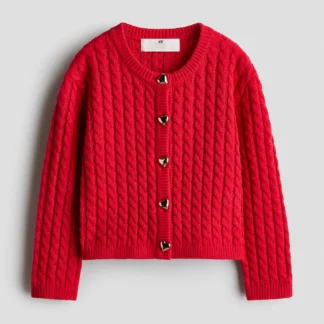 H&M ケーブルニットカーディガン