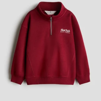 H&M ハーフジップ裏起毛スウェットシャツ